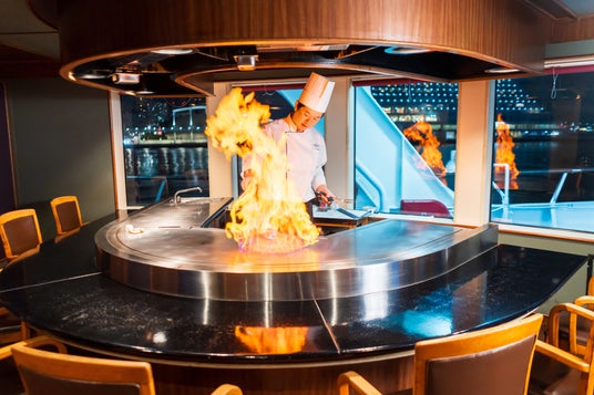Teppanyaki dinner on board